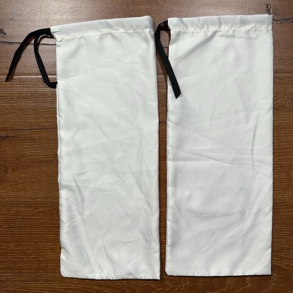 Gucci Dust Bags 15.5"x6.5" White Satin Drawstring Storage Protector Cover Heels - Picture 2 of 11